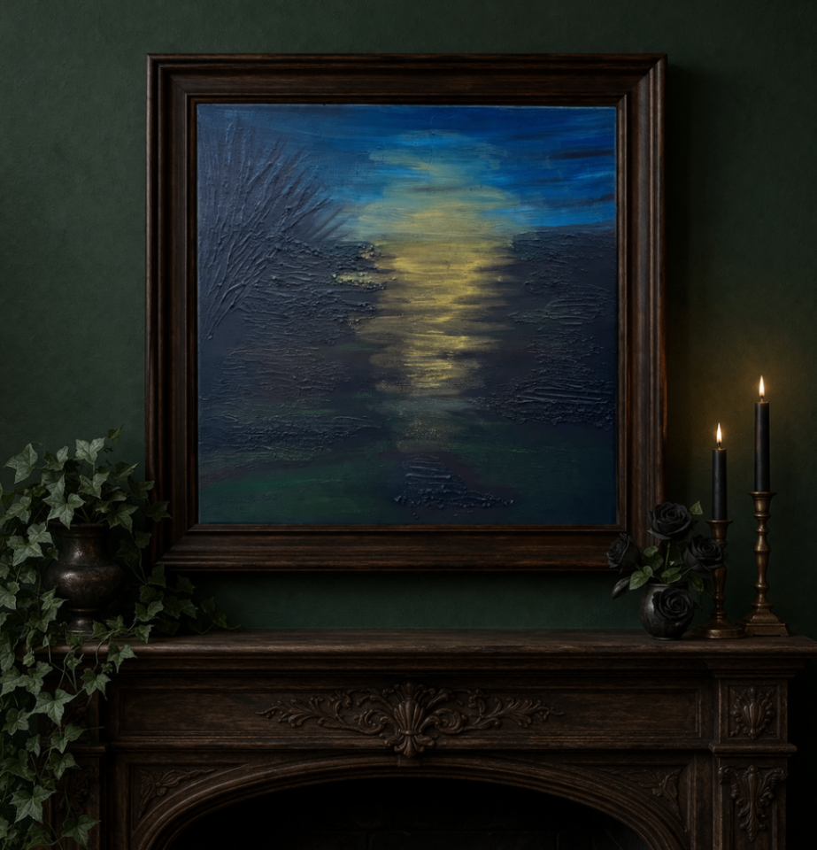 Carolina Marsh — Mixed media, 16 × 16 in, original by Cory George