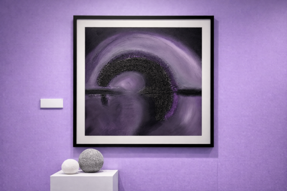 Anxiety — Mixed media, 20 × 20 in, original by Cory George