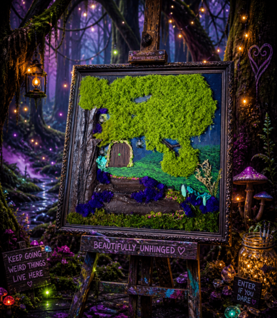Innocence — Mixed media 3D Mystical Forest, 24 × 24 in, original by Cory George